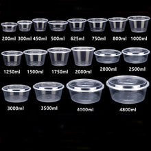 Load image into Gallery viewer, 10 Pcs 50 Pcs Plastic Reusable Bento Box Meal Storage Food Prep Lunch Box Reusable Microwavable Containers Lunchbox Convenient