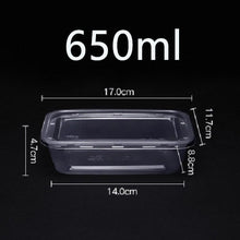 Load image into Gallery viewer, 10 Pcs 50 Pcs Plastic Reusable Bento Box Meal Storage Food Prep Lunch Box Reusable Microwavable Containers Lunchbox Convenient