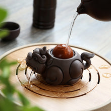 Load image into Gallery viewer, Creative Tea Pet Ornaments Zisha Tea Pet Golden Toad Tea Set Accessories Tea Art Small Monk Figure Ornaments