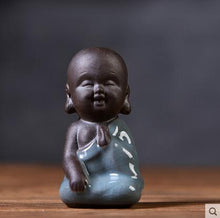 Load image into Gallery viewer, Creative Tea Pet Ornaments Zisha Tea Pet Golden Toad Tea Set Accessories Tea Art Small Monk Figure Ornaments