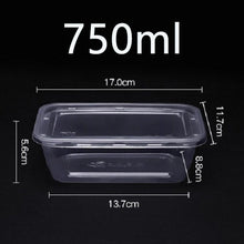Load image into Gallery viewer, 10 Pcs 50 Pcs Plastic Reusable Bento Box Meal Storage Food Prep Lunch Box Reusable Microwavable Containers Lunchbox Convenient
