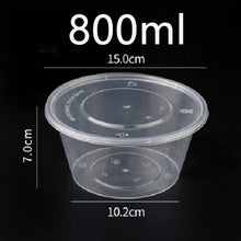 Load image into Gallery viewer, 10 Pcs 50 Pcs Plastic Reusable Bento Box Meal Storage Food Prep Lunch Box Reusable Microwavable Containers Lunchbox Convenient
