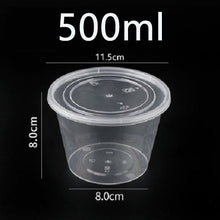 Load image into Gallery viewer, 10 Pcs 50 Pcs Plastic Reusable Bento Box Meal Storage Food Prep Lunch Box Reusable Microwavable Containers Lunchbox Convenient
