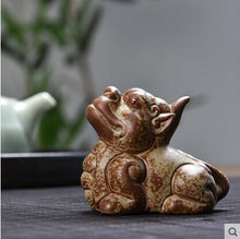 Load image into Gallery viewer, Creative Tea Pet Ornaments Zisha Tea Pet Golden Toad Tea Set Accessories Tea Art Small Monk Figure Ornaments
