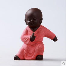 Load image into Gallery viewer, Creative Tea Pet Ornaments Zisha Tea Pet Golden Toad Tea Set Accessories Tea Art Small Monk Figure Ornaments

