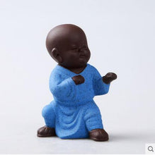 Load image into Gallery viewer, Creative Tea Pet Ornaments Zisha Tea Pet Golden Toad Tea Set Accessories Tea Art Small Monk Figure Ornaments
