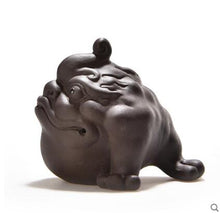 Load image into Gallery viewer, Creative Tea Pet Ornaments Zisha Tea Pet Golden Toad Tea Set Accessories Tea Art Small Monk Figure Ornaments
