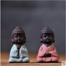 Load image into Gallery viewer, Creative Tea Pet Ornaments Zisha Tea Pet Golden Toad Tea Set Accessories Tea Art Small Monk Figure Ornaments
