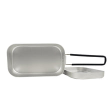 Load image into Gallery viewer, Lunch Box Aluminum Adult Square Shape Outdoor Camping Cooking Artifact Food Storage Container Portable Bento Box 1 Piece
