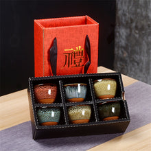 Load image into Gallery viewer, 6pcs Ceramic Drinkware Teaware Chinese KungFu Tea Set Teacup Sake Cups 50ml Master Cup Small Tea Bowls Decor Gift
