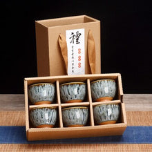 Load image into Gallery viewer, 6pcs Ceramic Drinkware Teaware Chinese KungFu Tea Set Teacup Sake Cups 50ml Master Cup Small Tea Bowls Decor Gift
