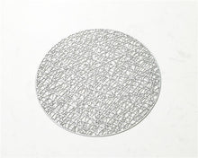 Load image into Gallery viewer, 6/4PCS Restaurant round environmental friendly PVC meal mat Nordic anti-hot table mat steak plate pad placemat for dining table

